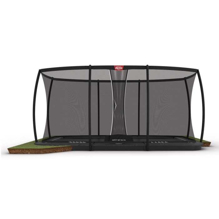 BERG Trampolin Elite Ultim FlatGround mit Netz Rechteckig