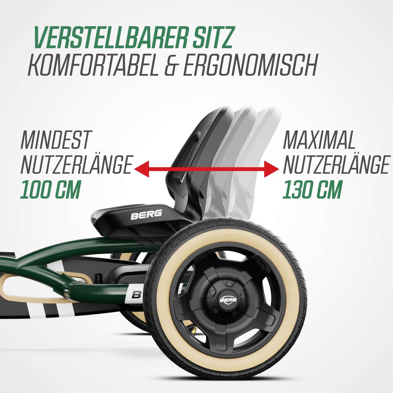 BERG Gokart Buddy Retro grün