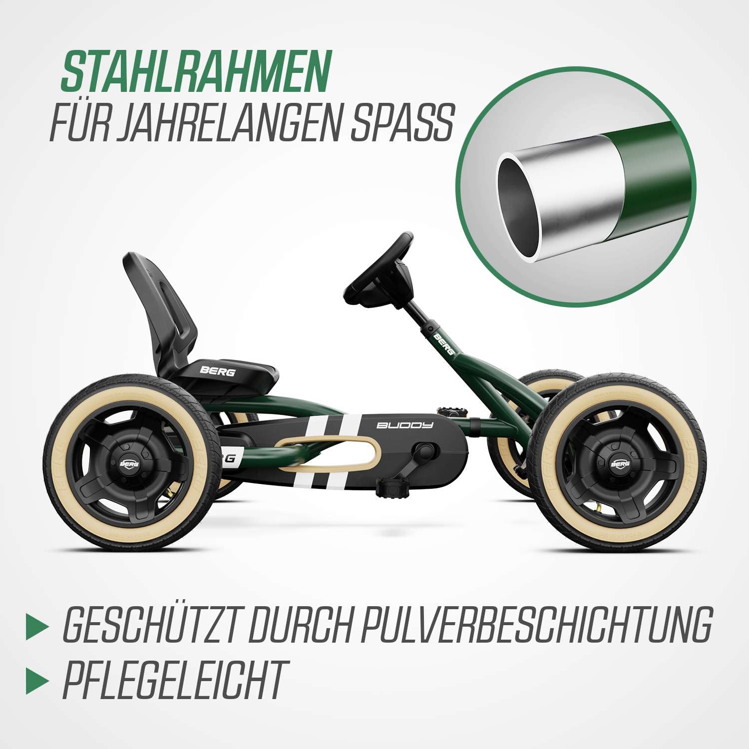 BERG Gokart Buddy Retro grün