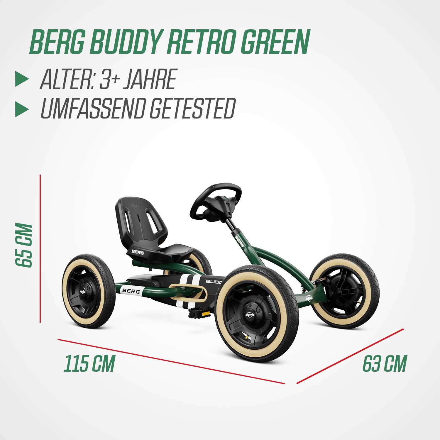 BERG Gokart Buddy Retro grün