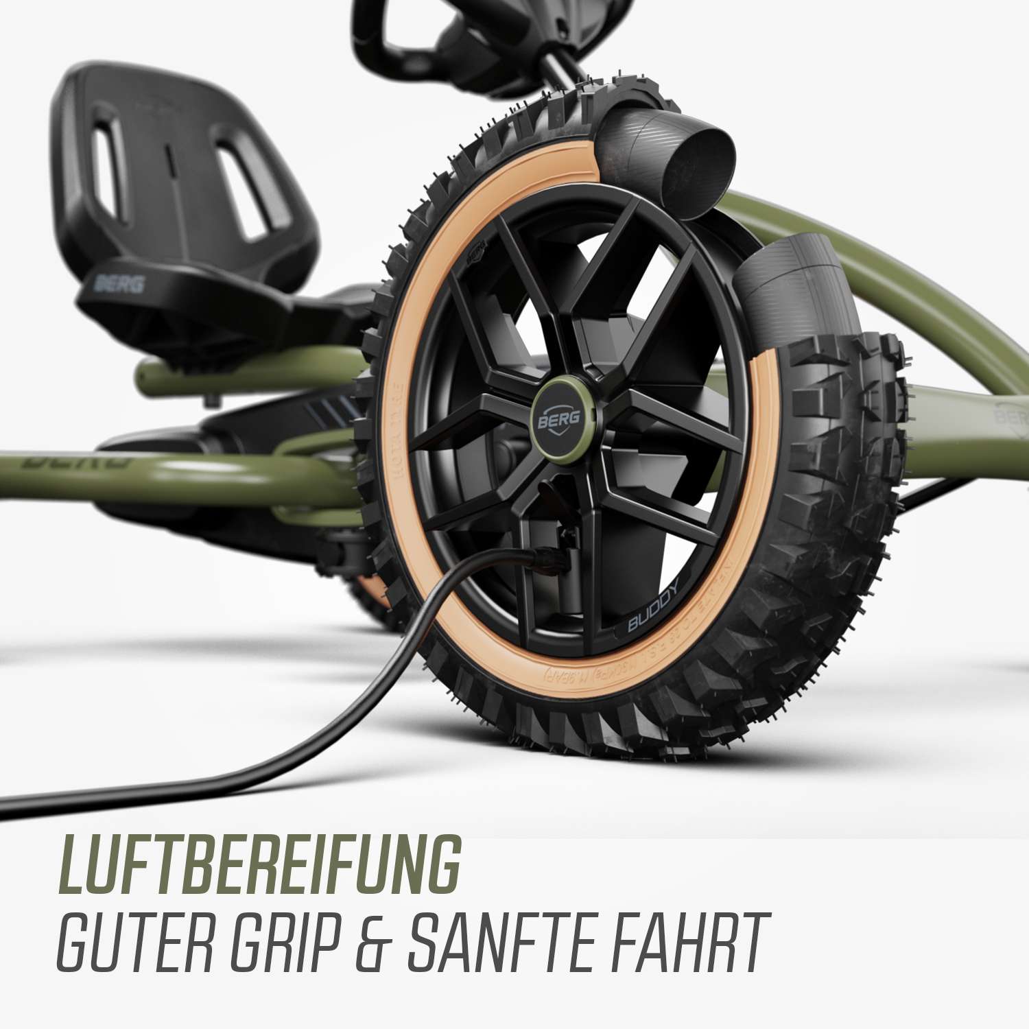 BERG Gokart Buddy Trail Green mit Handbremse