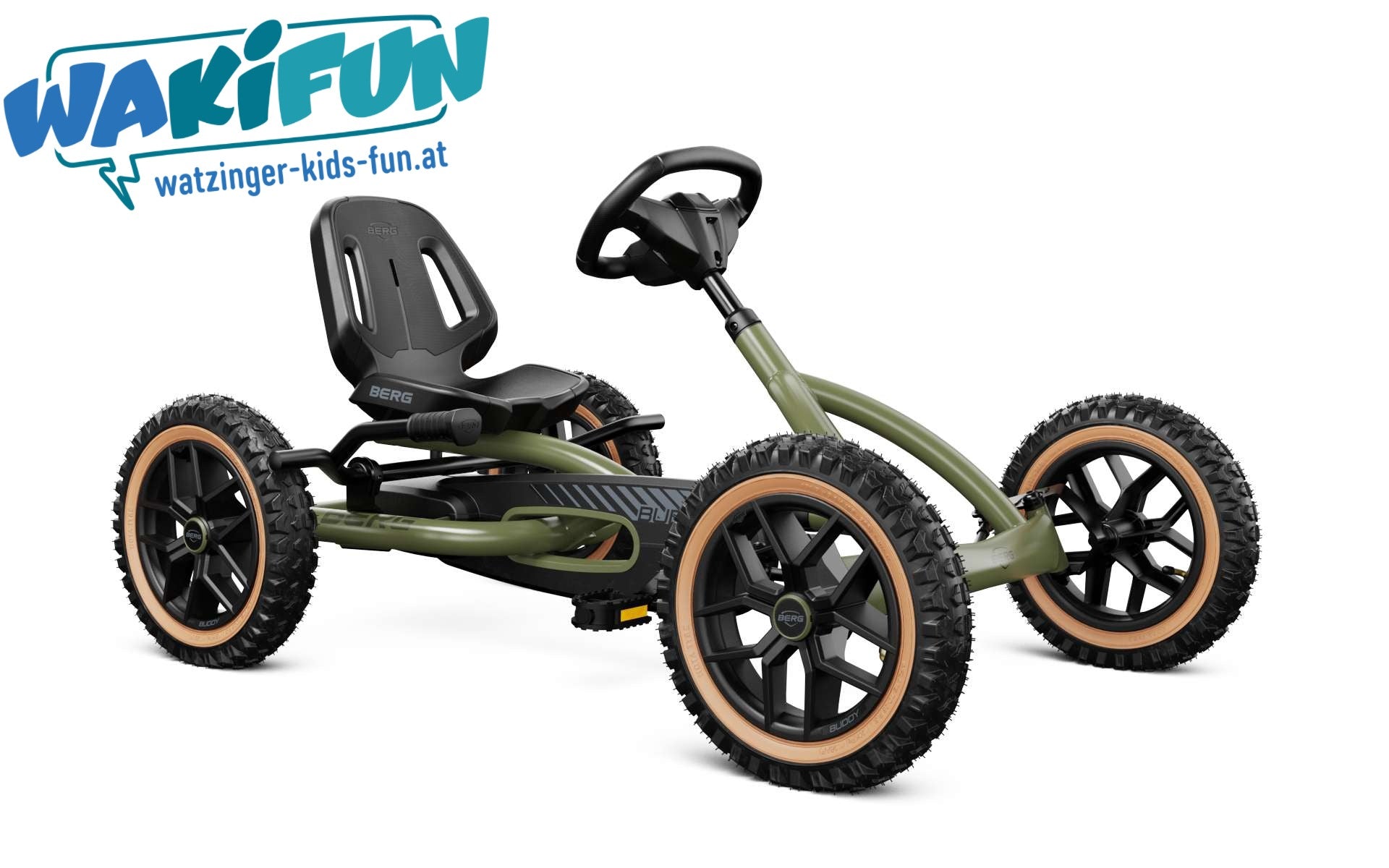 BERG Gokart Buddy Trail Green mit Handbremse