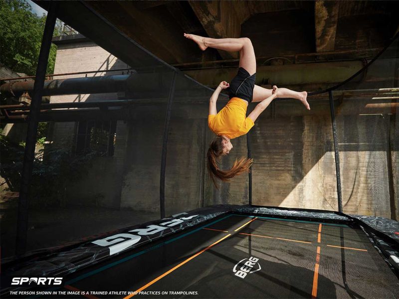 BERG Trampolin Pro Bouncer Ultim Regular mit Netz rechteckig/quadratisch