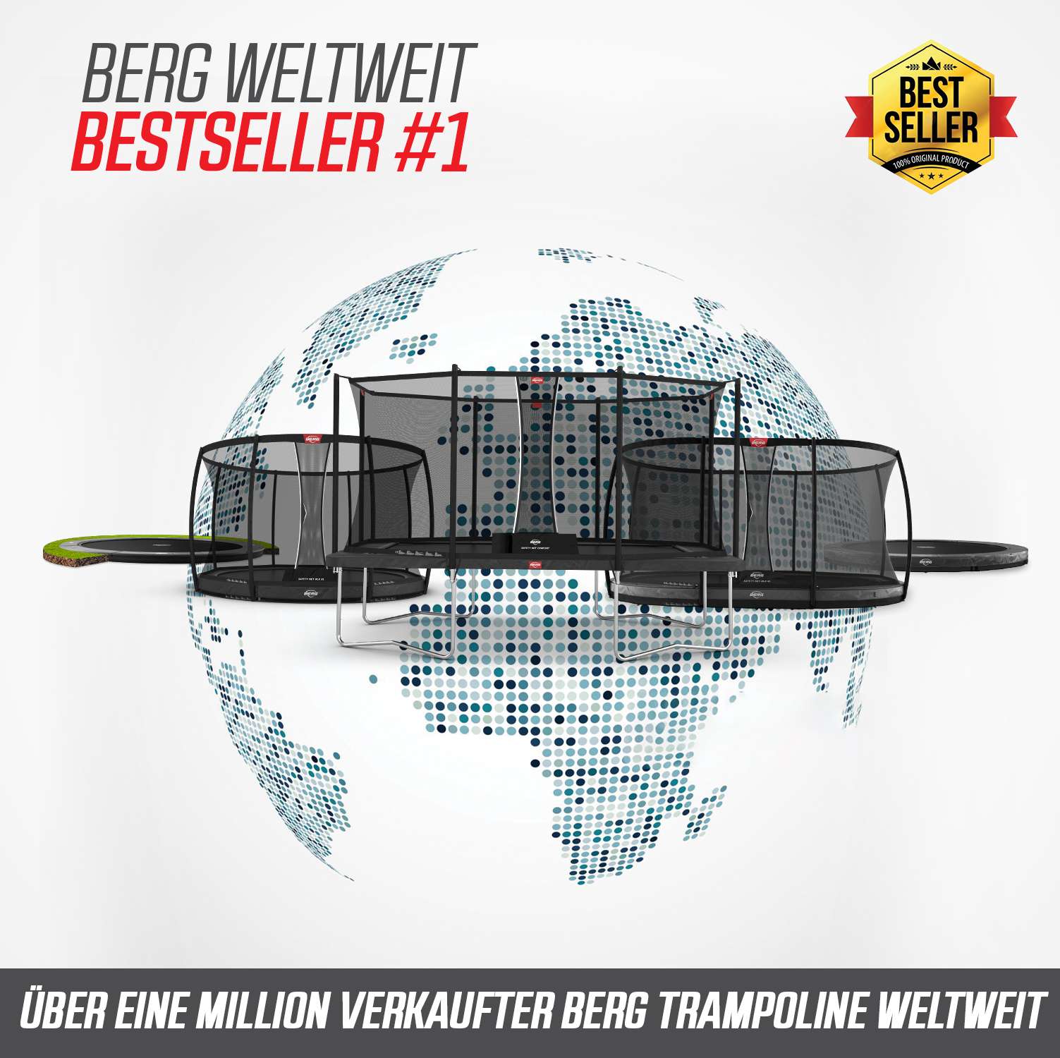 BERG Trampolin Favorit mit Netz rund