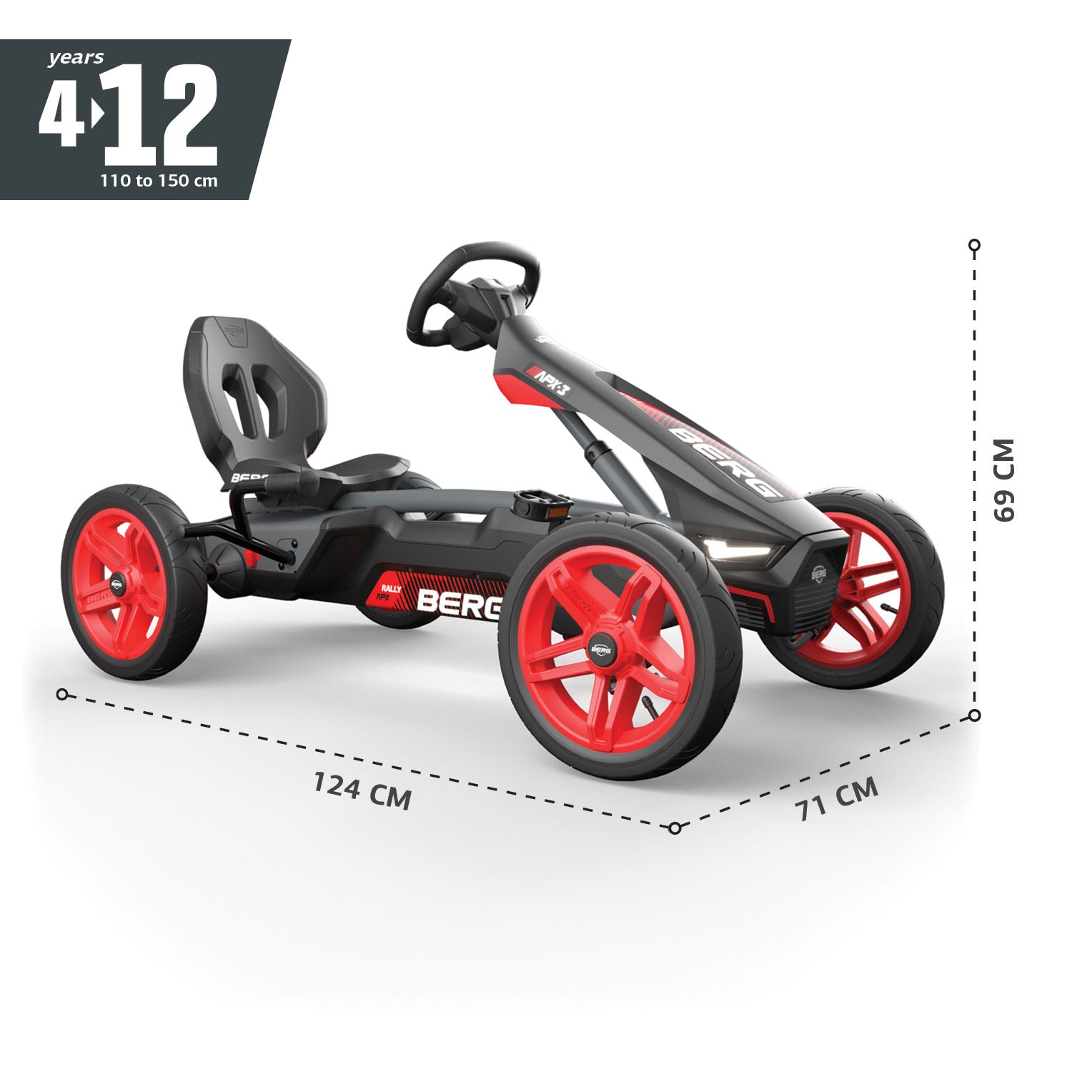 BERG Gokart Rally APX Rot 3-Gang
