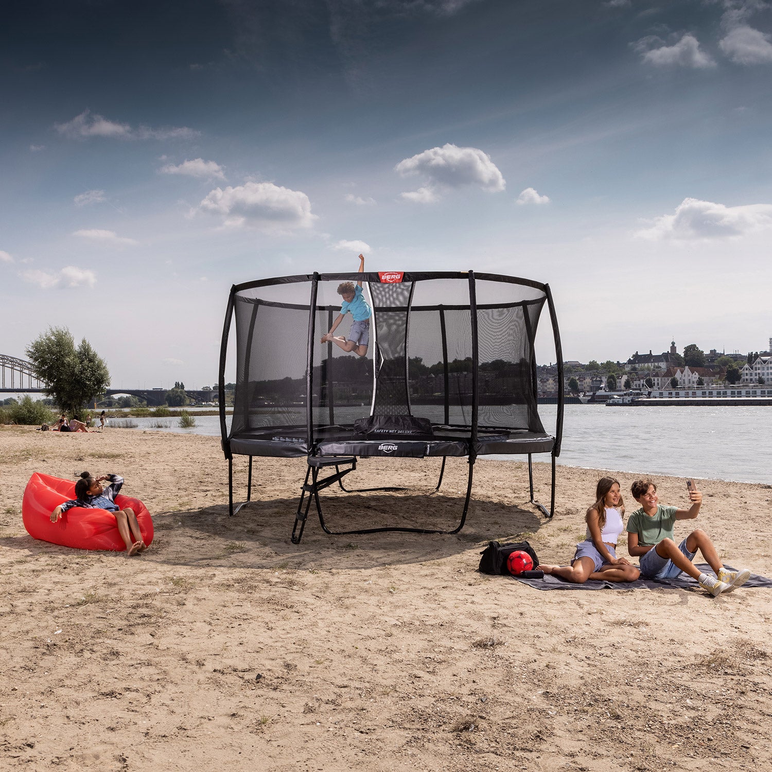 Trampolin Champion mit Netz Rund