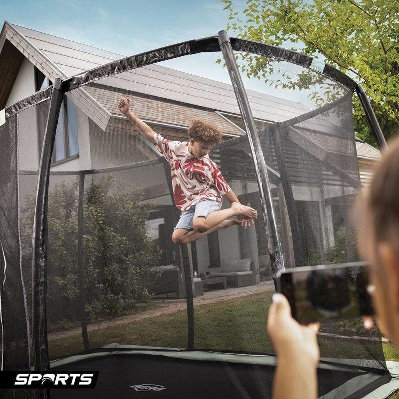 BERG Trampolin Champion Ultim FlatGround mit Netz Rechteckig