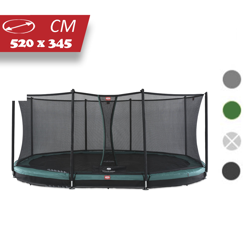 BERG Trampolin Favorit Grand  InGround mit Netz oval