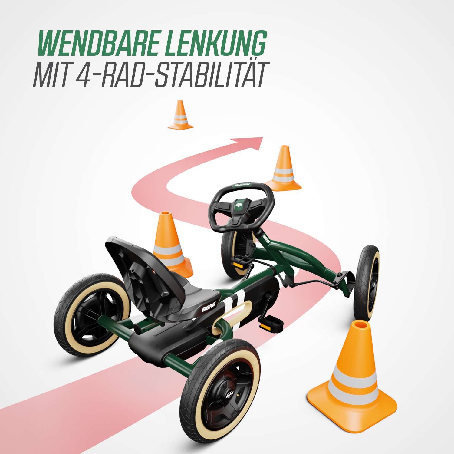 BERG Gokart Buddy Retro grün