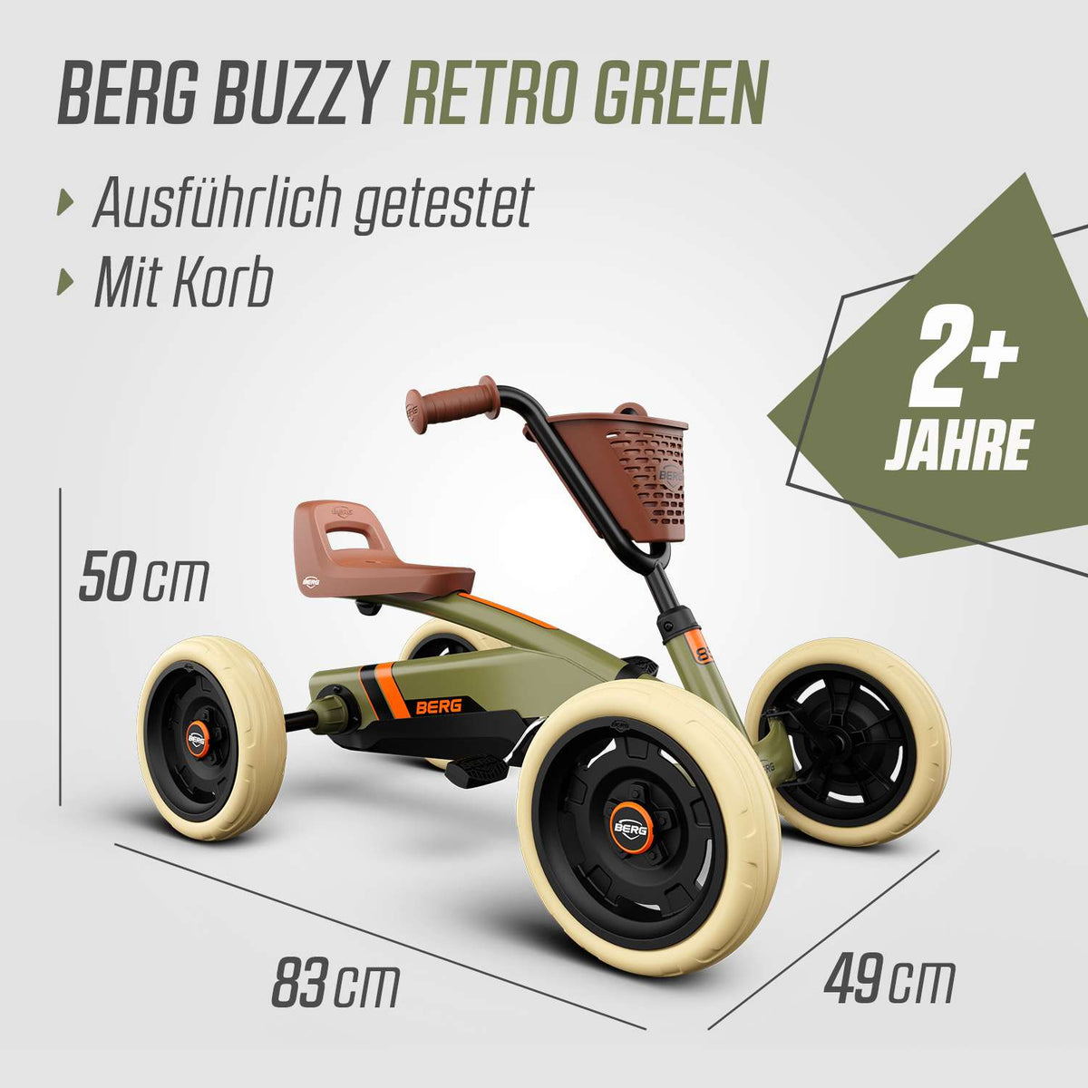 BERG Gokart Buzzy Retro Grün