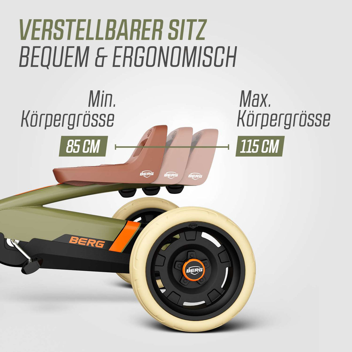 BERG Gokart Buzzy Retro Grün