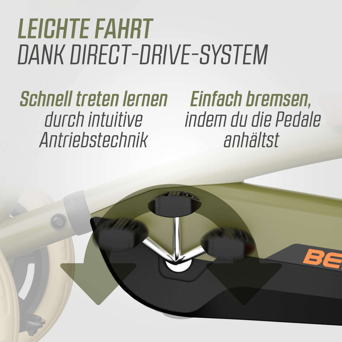 BERG Gokart Buzzy Retro Grün