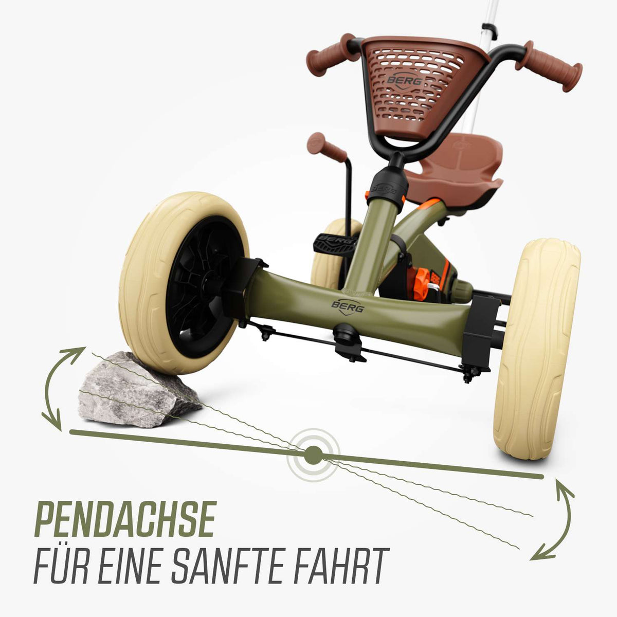 BERG Gokart Buzzy Retro Grün 2-in-1