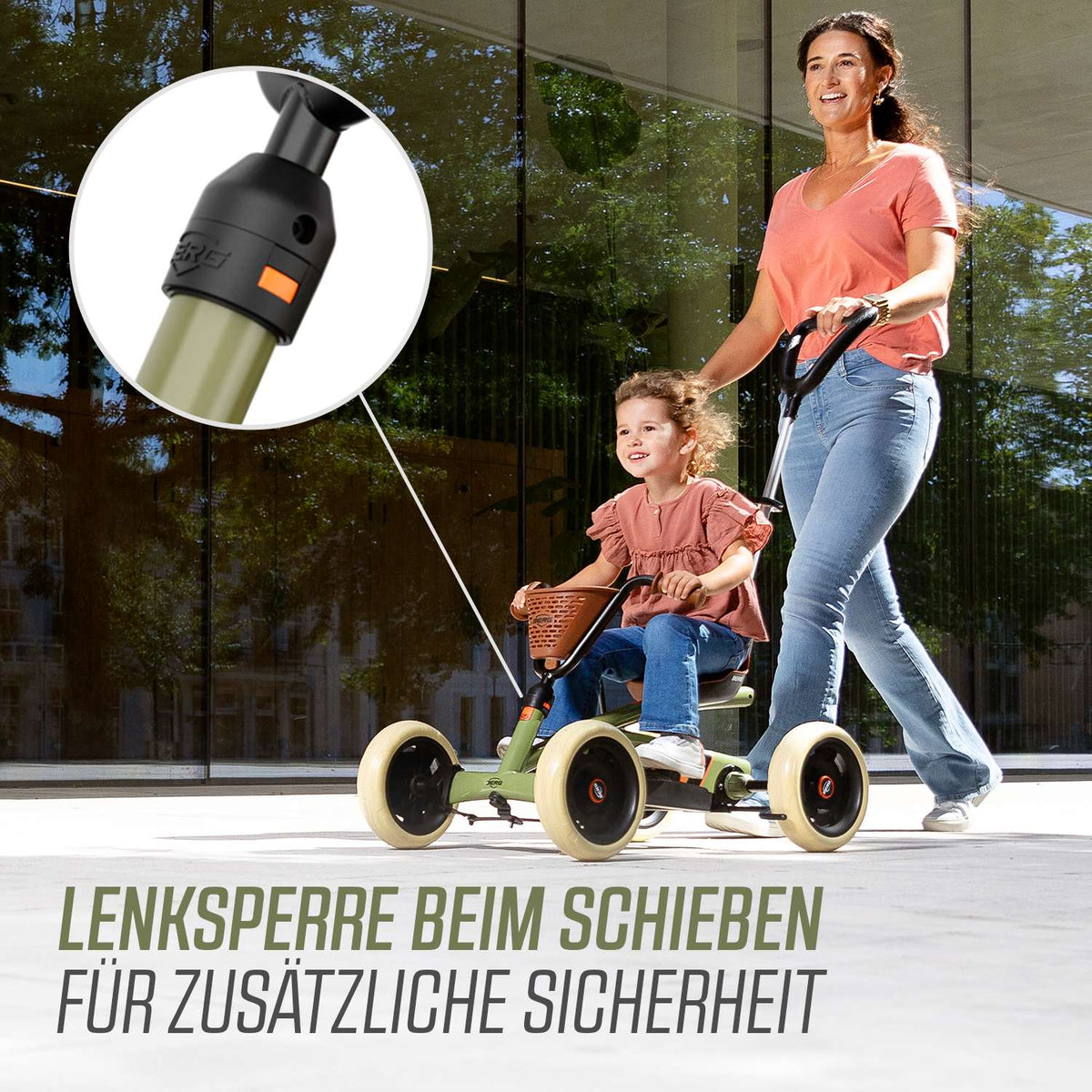 BERG Gokart Buzzy Retro Grün 2-in-1