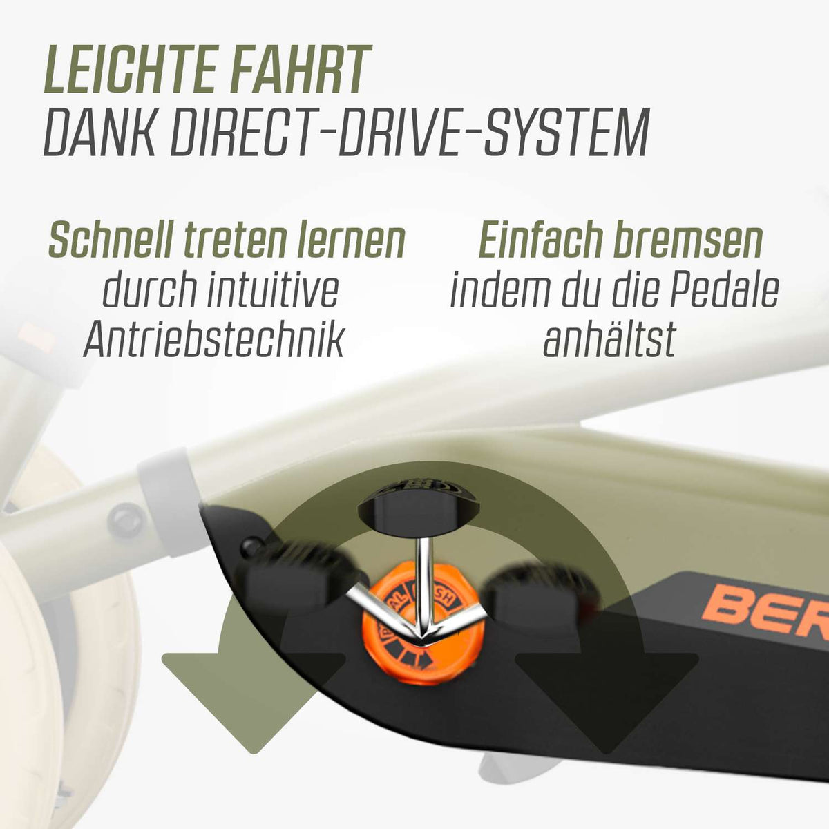 BERG Gokart Buzzy Retro Grün 2-in-1