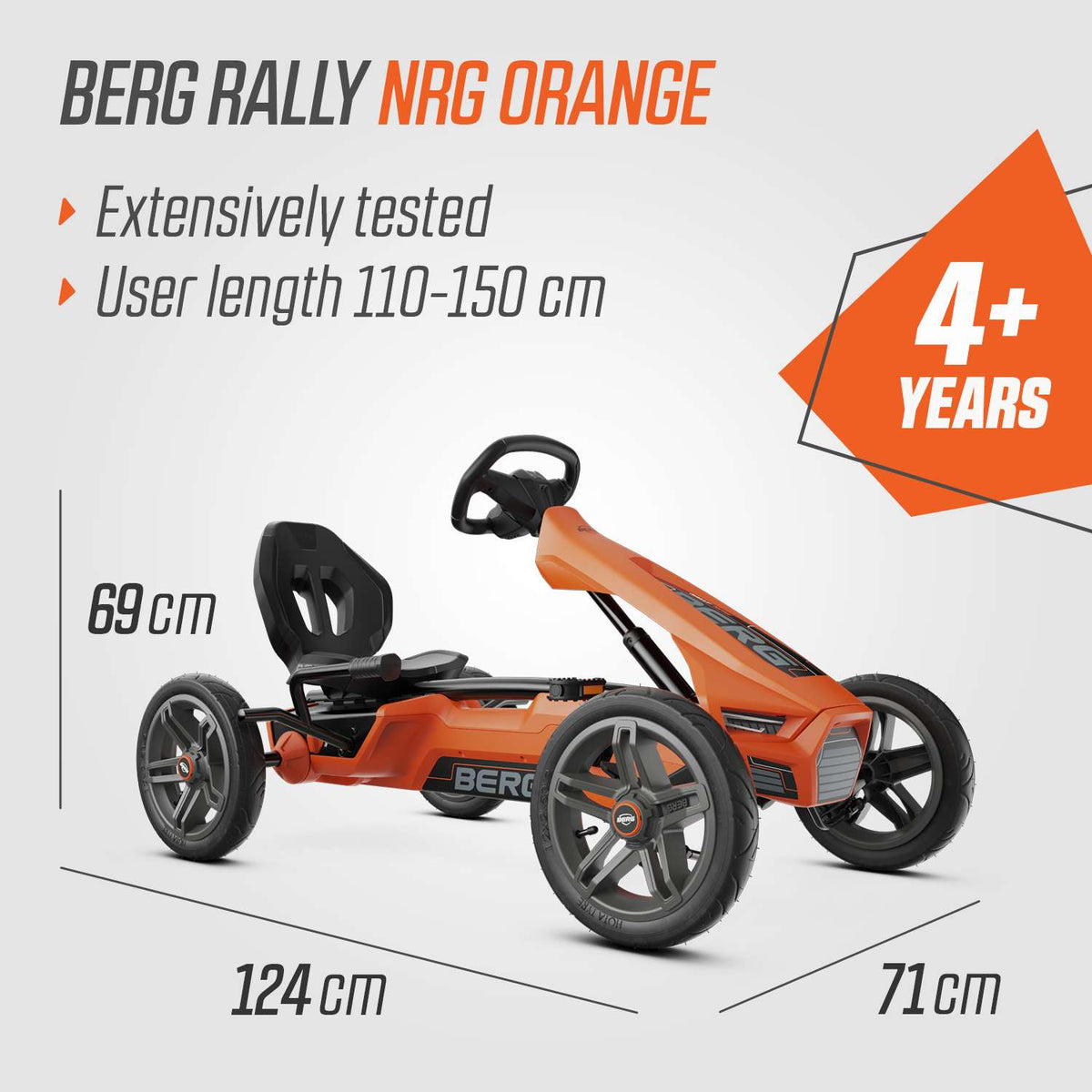 BERG Gokart Rally NRG Orange TRAVEL