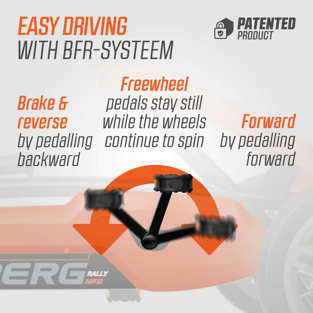 BERG Gokart Rally NRG Orange TRAVEL Profi