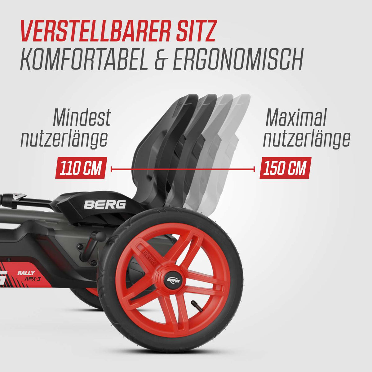BERG Gokart Rally APX Rot 3-Gang TRAVEL