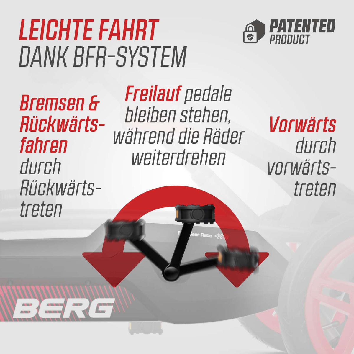 BERG Gokart Rally APX Rot 3-Gang 4TWO