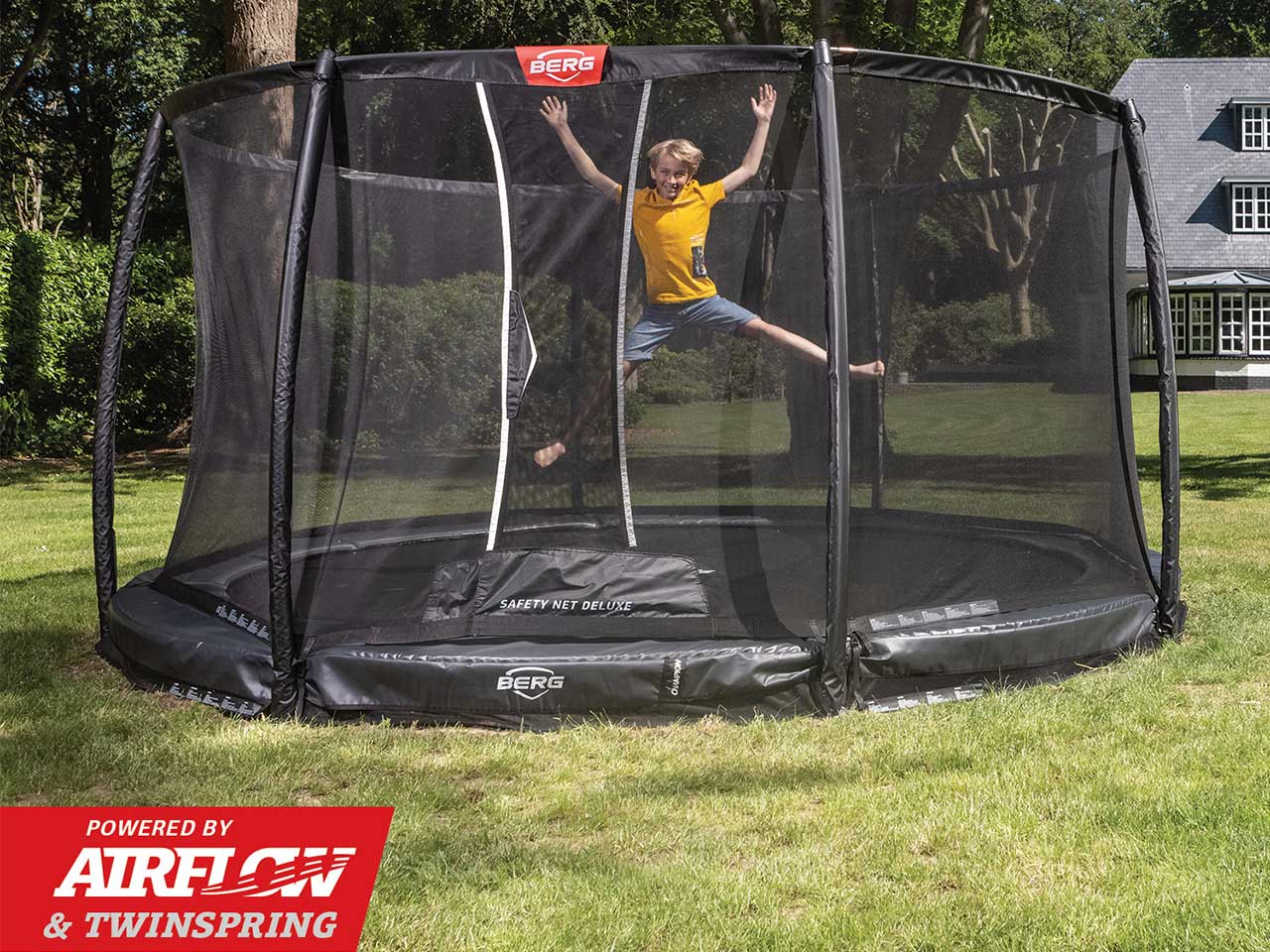 BERG Trampolin Champion InGround mit Netz Rund