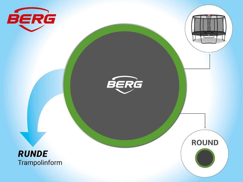 BERG Trampolin Elite InGround mit Netz Rund