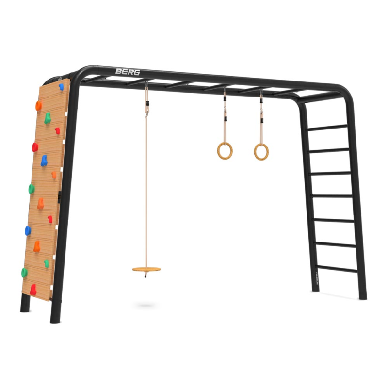 BERG PlayBase Large TL mit Scheibenschaukel, Ringe, Kletterwand