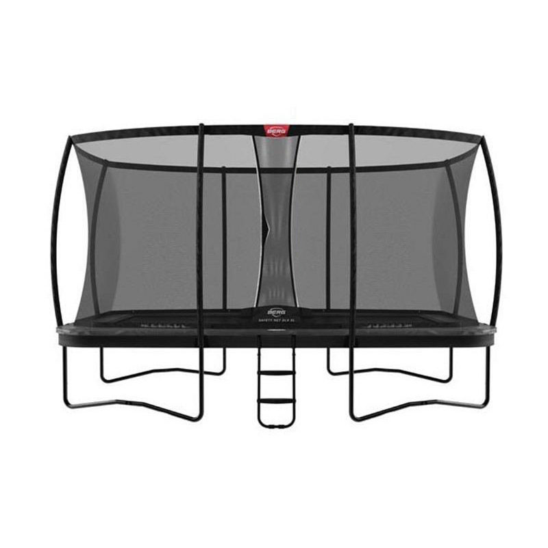 BERG Trampolin Elite Ultim mit Netz grau rechteckig