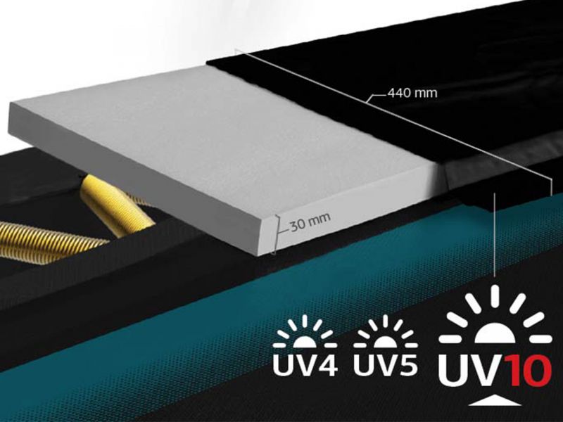 BERG Trampolin Elite Ultim mit Netz grau rechteckig