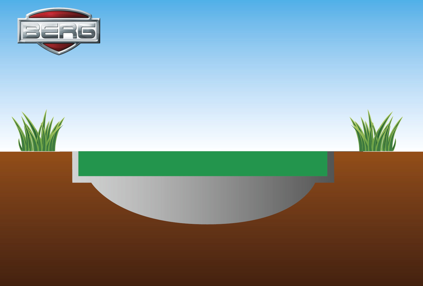 BERG Trampolin Champion FlatGround rund