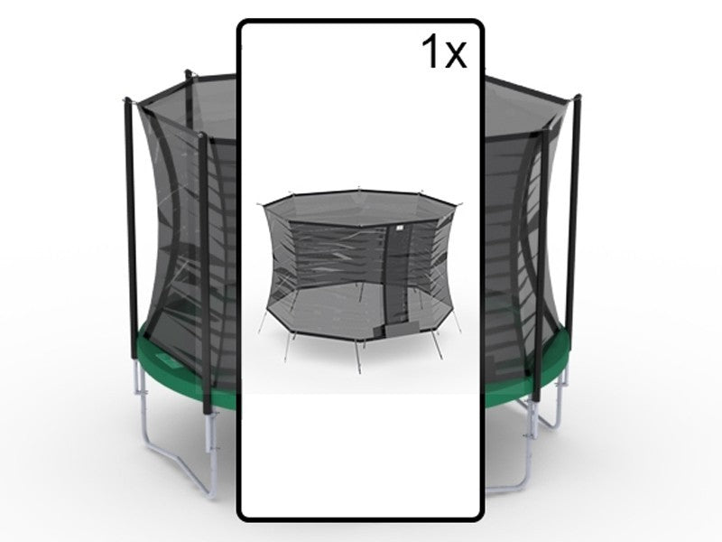 Trampolin Comfort Netz Lose 430, 8 Stangen, 2x befestigt